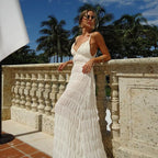 V-Neck Sleeveless High Waist Maxi Dress