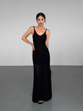 Women’s Knitted Hollow Out Vacation Maxi Dress