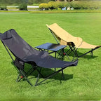 Heavy-Duty Foldable Beach Chair with Adjustable Height and Crossed Backrest for Outdoor Use