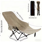 Heavy-Duty Foldable Beach Chair with Adjustable Height and Crossed Backrest for Outdoor Use