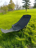 Heavy-Duty Foldable Beach Chair with Adjustable Height and Crossed Backrest for Outdoor Use