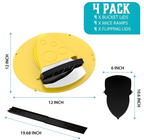 Bucket Lid Mouse Trap Set — 4-Pack Reusable Lids