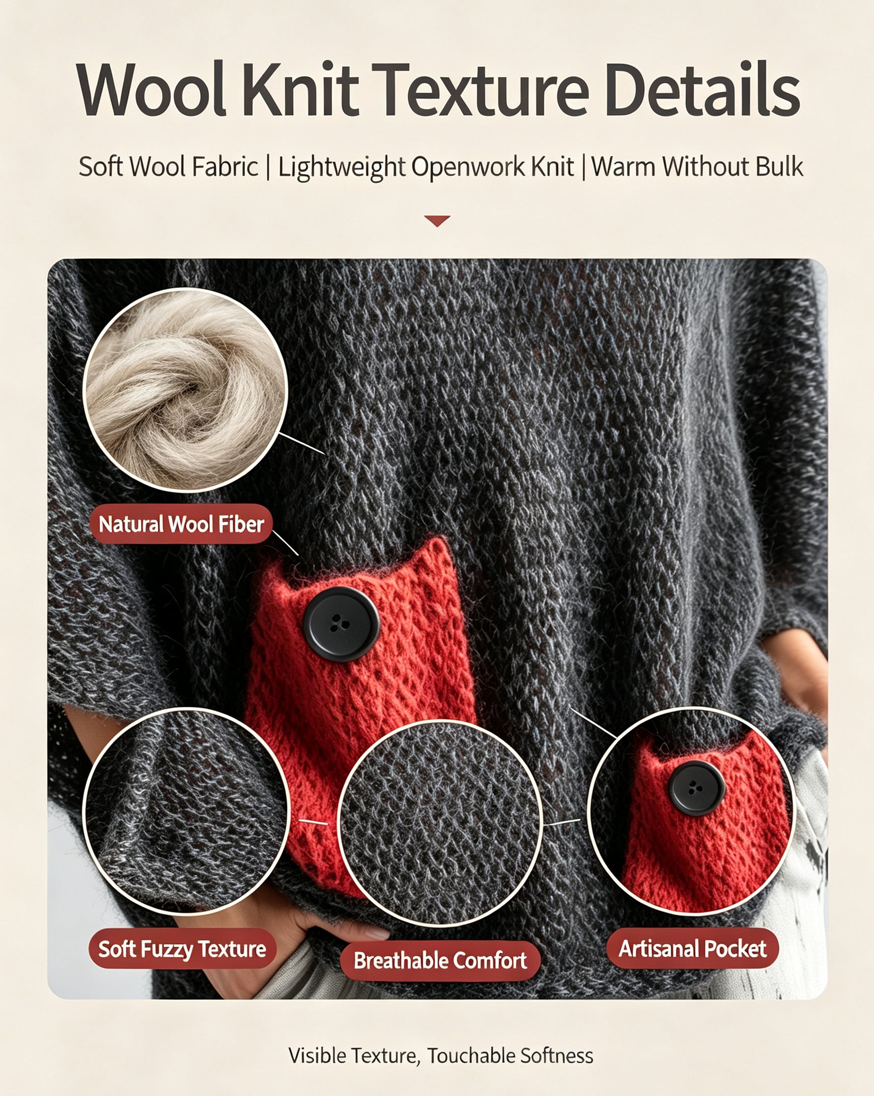 Mohair batwing sweater styled with trousers