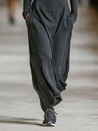 Activewear Collection | Women's Maxi Dress with Zippered Collar | Breathable Cotton Blend for Sporty Comfort