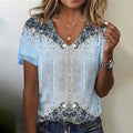 Floral Embellished Womens T-Shirt - Stylish Casual Top