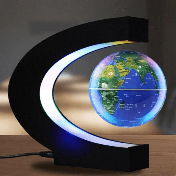 Levitating LED Globe with C-Frame Display