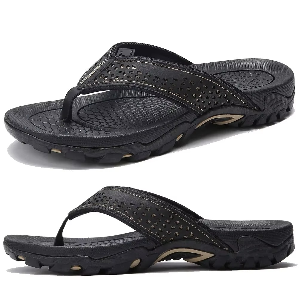 Athletic Men's Sandals | Flip Flops with Arch Support & Water-Resistant Straps | Comfortable Outdoor Footwear