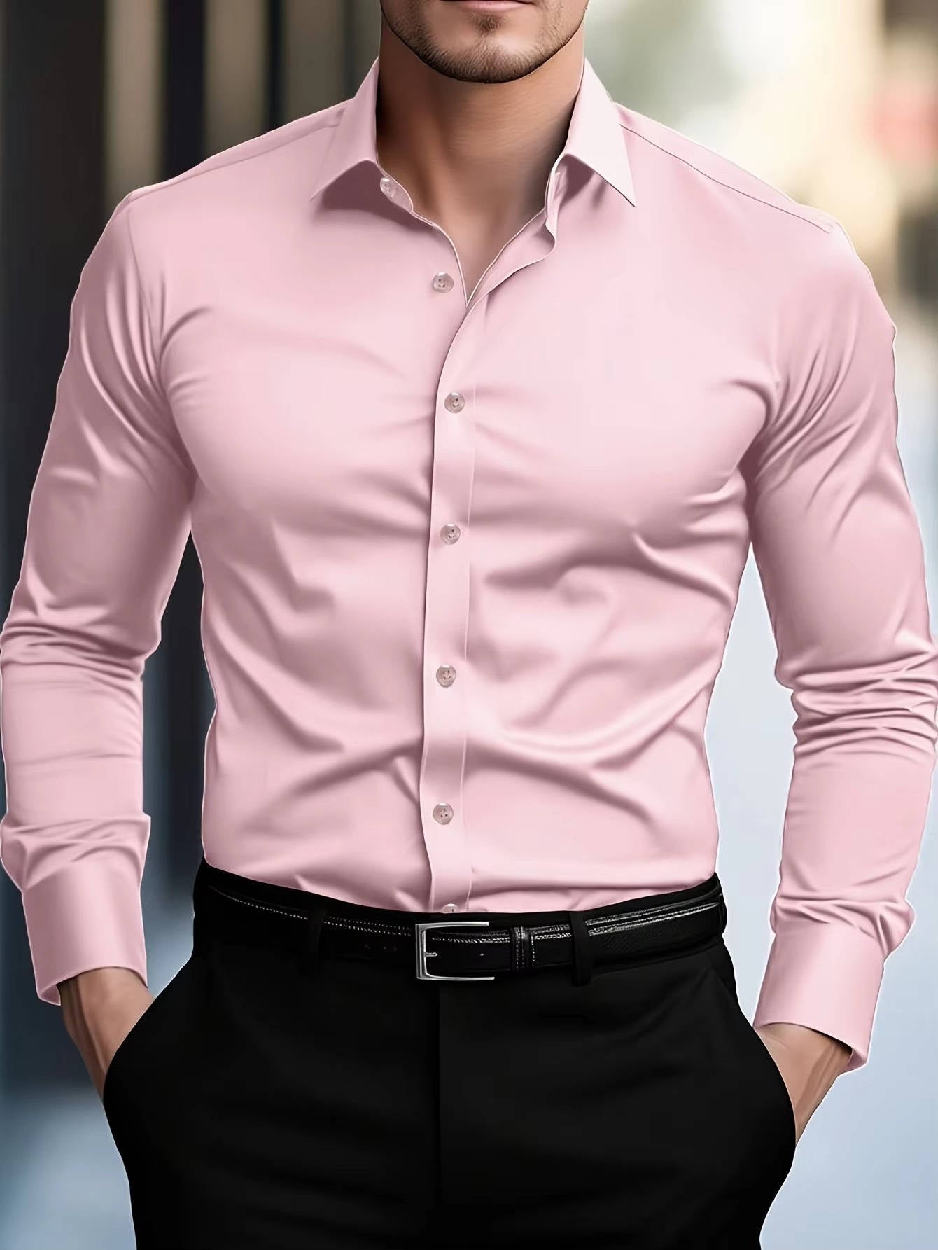 Button Down Shirt For Men With Cuffs
