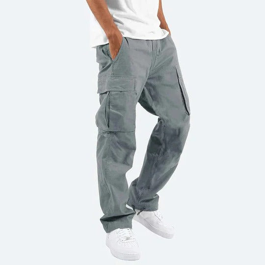 Men’s Cargo Pants with Multiple Pockets — Straight Fit Durable Casual Outdoor Utility Pants Everyday Wear