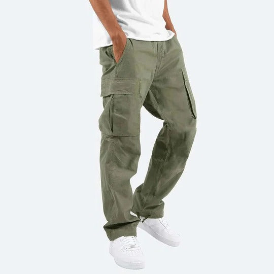 Men’s Cargo Pants with Multiple Pockets — Straight Fit Durable Casual Outdoor Utility Pants Everyday Wear