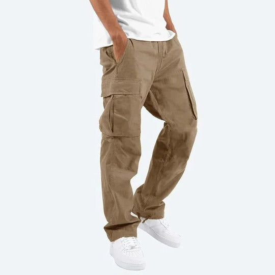 Men’s Cargo Pants with Multiple Pockets — Straight Fit Durable Casual Outdoor Utility Pants Everyday Wear