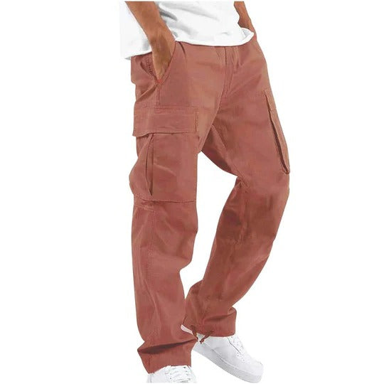 Men’s Cargo Pants with Multiple Pockets — Straight Fit Durable Casual Outdoor Utility Pants Everyday Wear