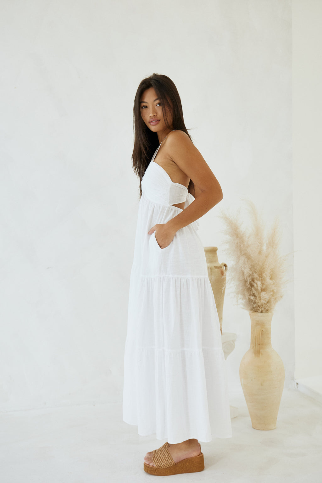 Bernadette  Maxi Dress — Elegant Flowy Maxi Dress, Effortless Feminine Silhouette