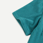 Men’s Waffle Knit Button-Down Shirt – Textured Long Sleeve Casual Shirt