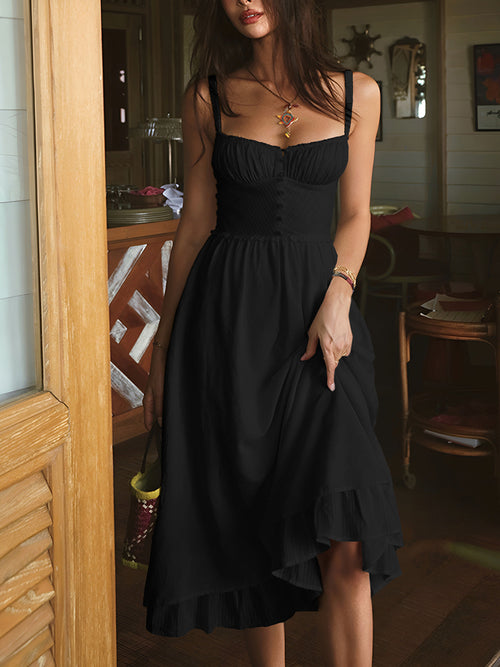 Celeste Collection | Women's Dress with Smocked Bodice & Adjustable Straps | Effortless Summer Style for Any Occasion
