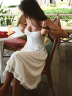 Celeste Collection | Women's Dress with Smocked Bodice & Adjustable Straps | Effortless Summer Style for Any Occasion