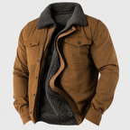 Brown suede finish western ranch trucker jacket