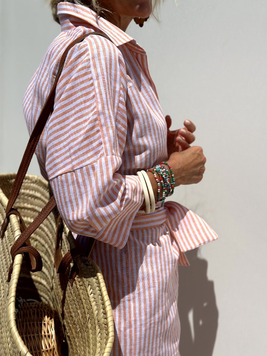 Chic Striped Shirt Dress for Women with Relaxed Fit & Button Front | Effortless Style for Casual Outings