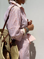 Chic Striped Shirt Dress for Women with Relaxed Fit & Button Front | Effortless Style for Casual Outings