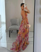 Women’s Textured Layered Maxi Dress – Elegant Flowy Sleeveless Summer Dress