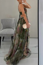 Women’s Textured Layered Maxi Dress – Elegant Flowy Sleeveless Summer Dress