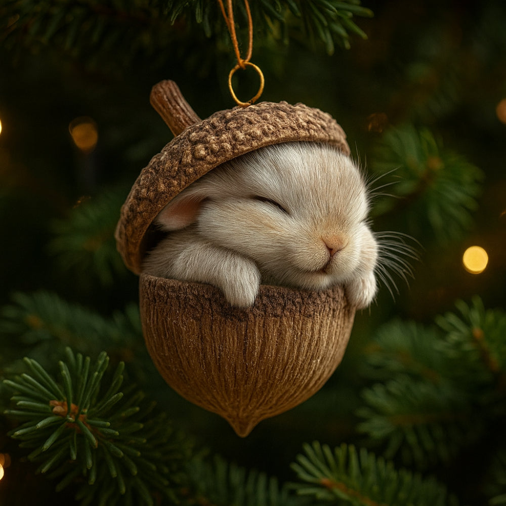 Woodland Animal Acorn Christmas Ornaments