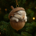 Woodland Animal Acorn Christmas Ornaments