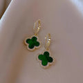 Clara Collection | Gold Clover Earrings with Symbolic Design | Stylish Accessory for Women