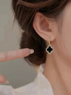Clara Collection | Gold Clover Earrings with Symbolic Design | Stylish Accessory for Women