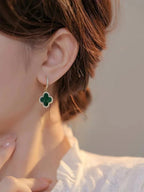 Clara Collection | Gold Clover Earrings with Symbolic Design | Stylish Accessory for Women