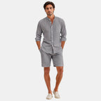 Coastal Comfort | Men's Summer Set with Breathable Linen Fabric | Versatile Two-Piece Outfit for Effortless Style