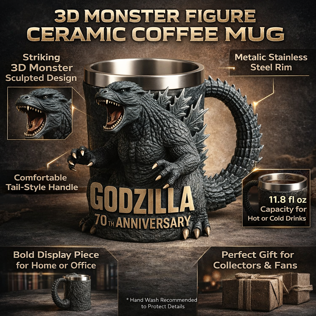 3D Monster Ceramic Coffee Mug