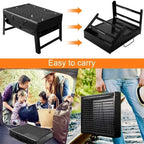 Compact BBQ Grill Set | Stainless Steel Charcoal Grill with Portable Design | Ideal for Outdoor Cooking and Picnics