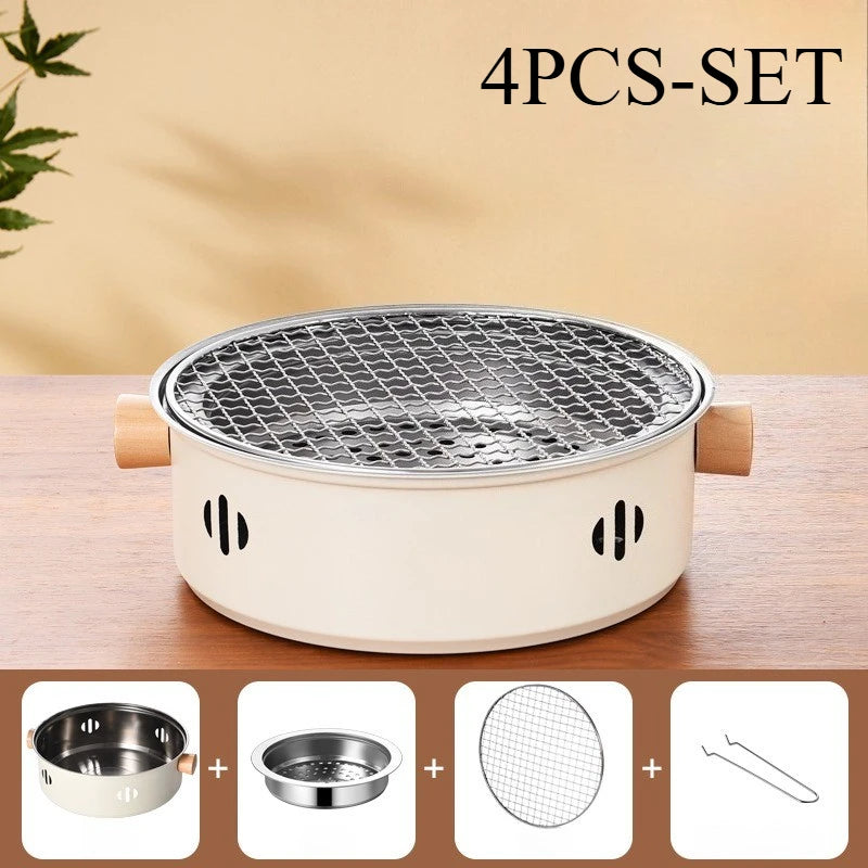 Compact Charcoal BBQ Grill | Stainless Steel Design with Efficient Heat Distribution | Portable Outdoor Cooking Solution