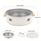 Compact Charcoal BBQ Grill | Stainless Steel Design with Efficient Heat Distribution | Portable Outdoor Cooking Solution