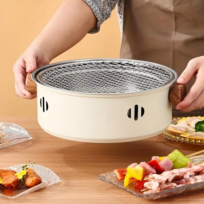 Compact Charcoal BBQ Grill | Stainless Steel Design with Efficient Heat Distribution | Portable Outdoor Cooking Solution