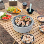 Compact Charcoal BBQ Grill | Stainless Steel Design with Efficient Heat Distribution | Portable Outdoor Cooking Solution