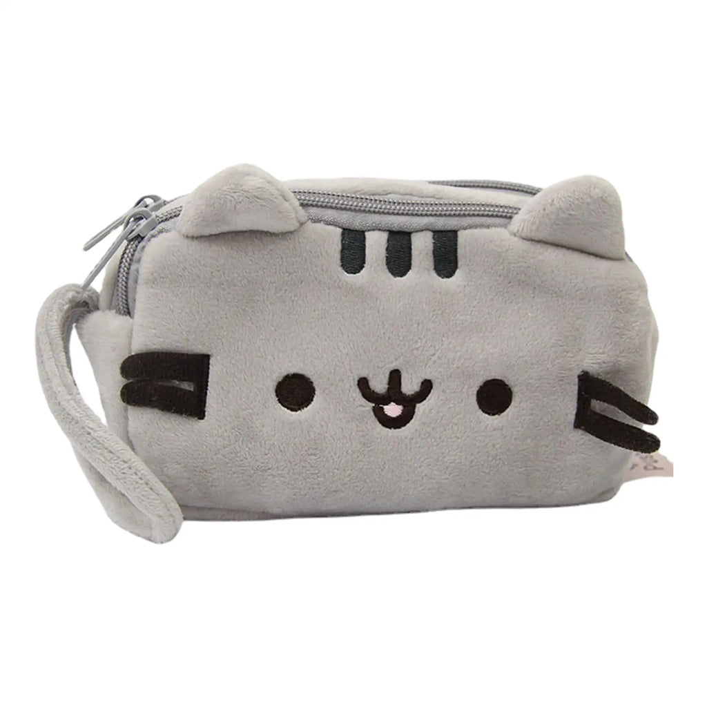 Cute Cat Plush Pencil Case | Large Zipper Pouch with Soft Material for Creative Stationery Storage