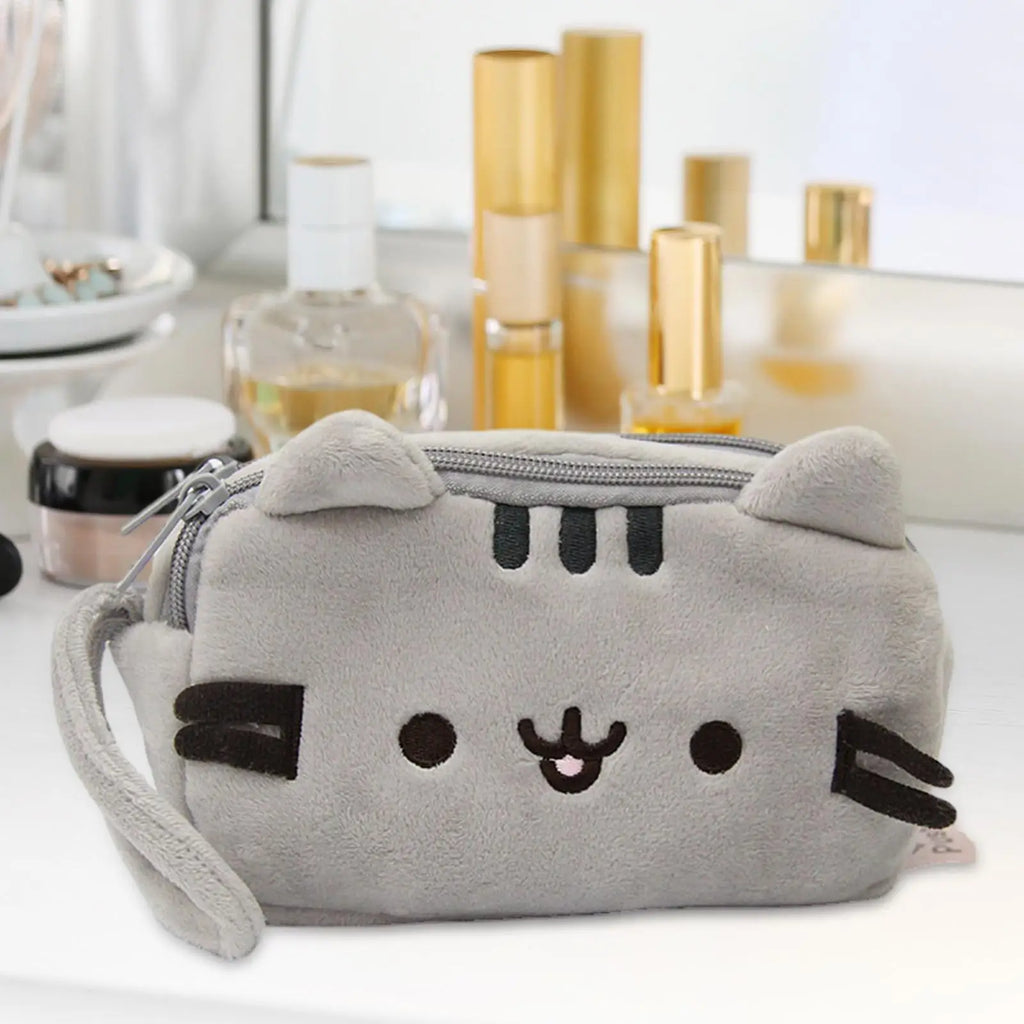 Cute Cat Plush Pencil Case | Large Zipper Pouch with Soft Material for Creative Stationery Storage
