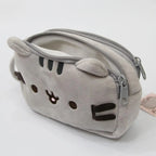 Cute Cat Plush Pencil Case | Large Zipper Pouch with Soft Material for Creative Stationery Storage