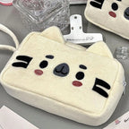 Cute Cat Plush Pencil Case | Large Zipper Pouch with Soft Material for Creative Stationery Storage