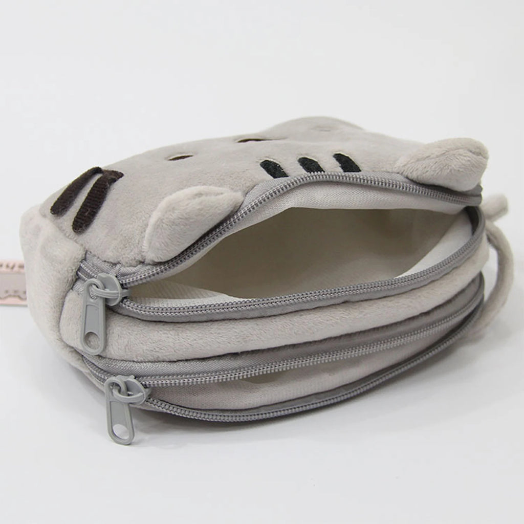 Cute Cat Plush Pencil Case | Large Zipper Pouch with Soft Material for Creative Stationery Storage