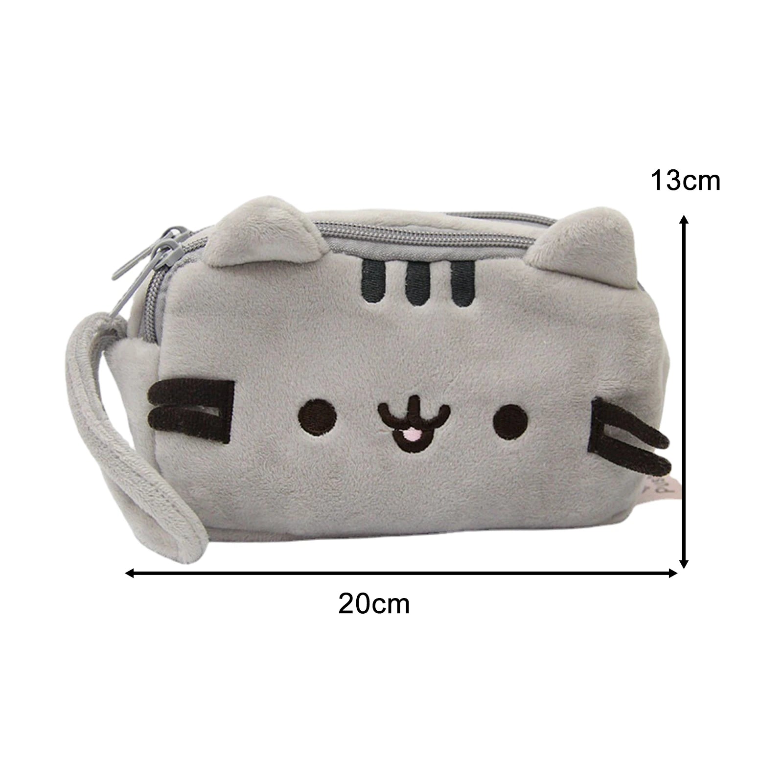 Cute Cat Plush Pencil Case | Large Zipper Pouch with Soft Material for Creative Stationery Storage