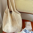 Eco-Friendly Crochet Mesh Tote Bag | Lightweight Design for Versatile Use