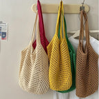 Eco-Friendly Crochet Mesh Tote Bag | Lightweight Design for Versatile Use