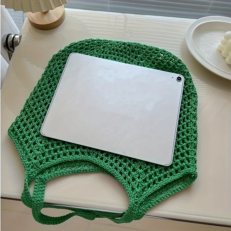 Eco-Friendly Crochet Mesh Tote Bag | Lightweight Design for Versatile Use
