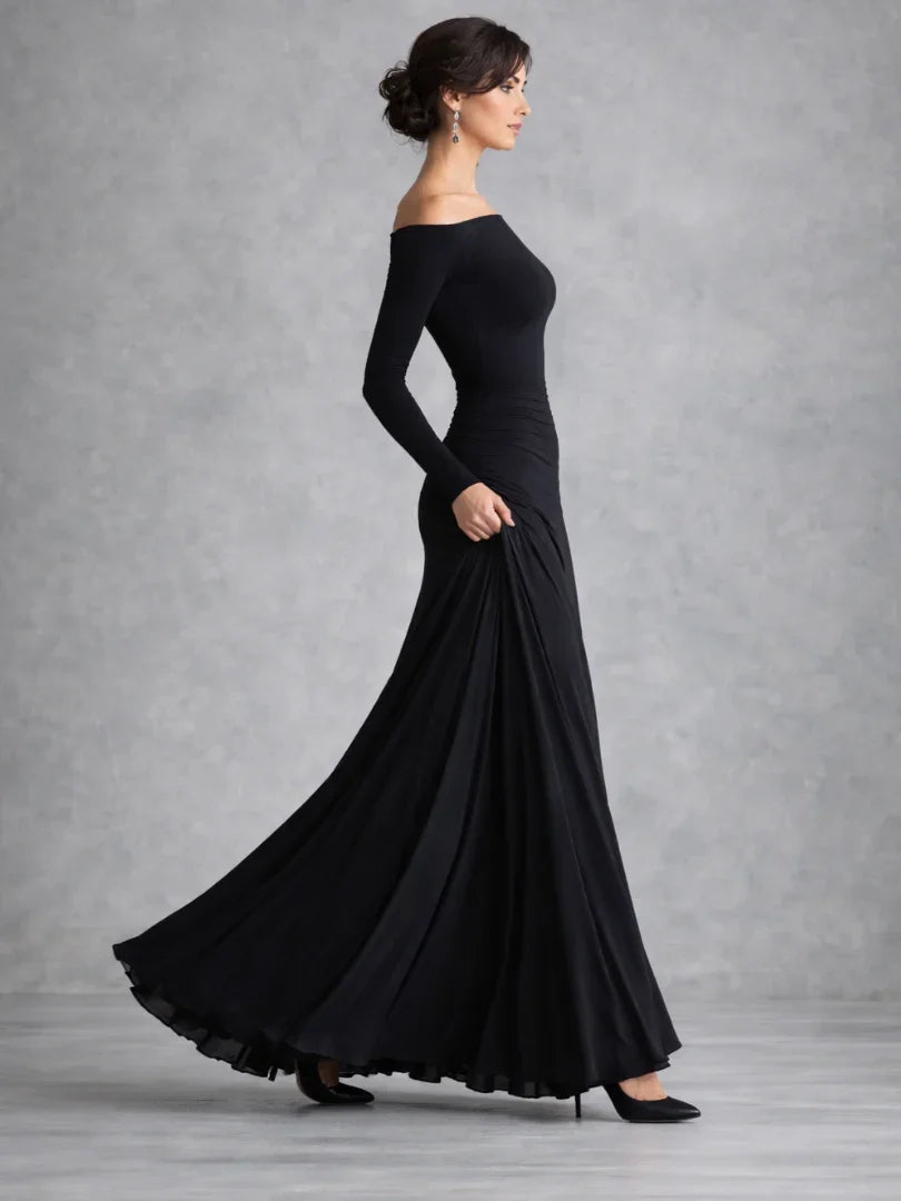 Elegant Collection | Long Sleeve Maxi Dress with Fluid Movement | Effortless Style for Any Occasion