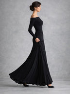 Elegant Collection | Long Sleeve Maxi Dress with Fluid Movement | Effortless Style for Any Occasion