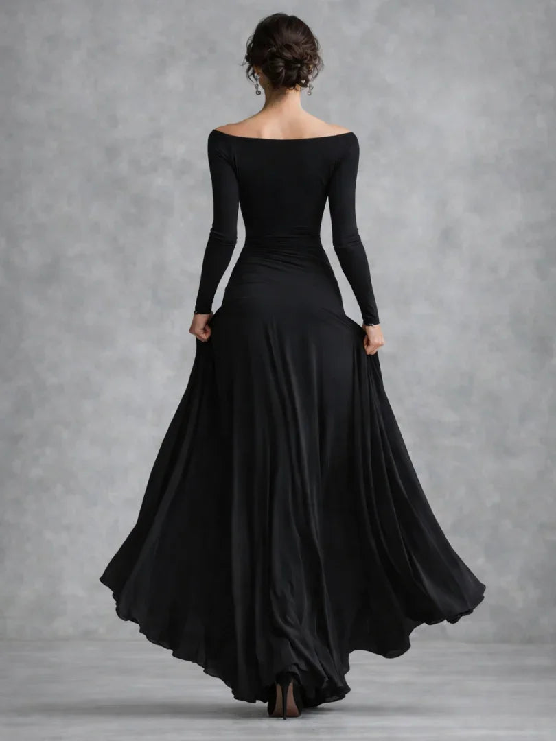 Elegant Collection | Long Sleeve Maxi Dress with Fluid Movement | Effortless Style for Any Occasion