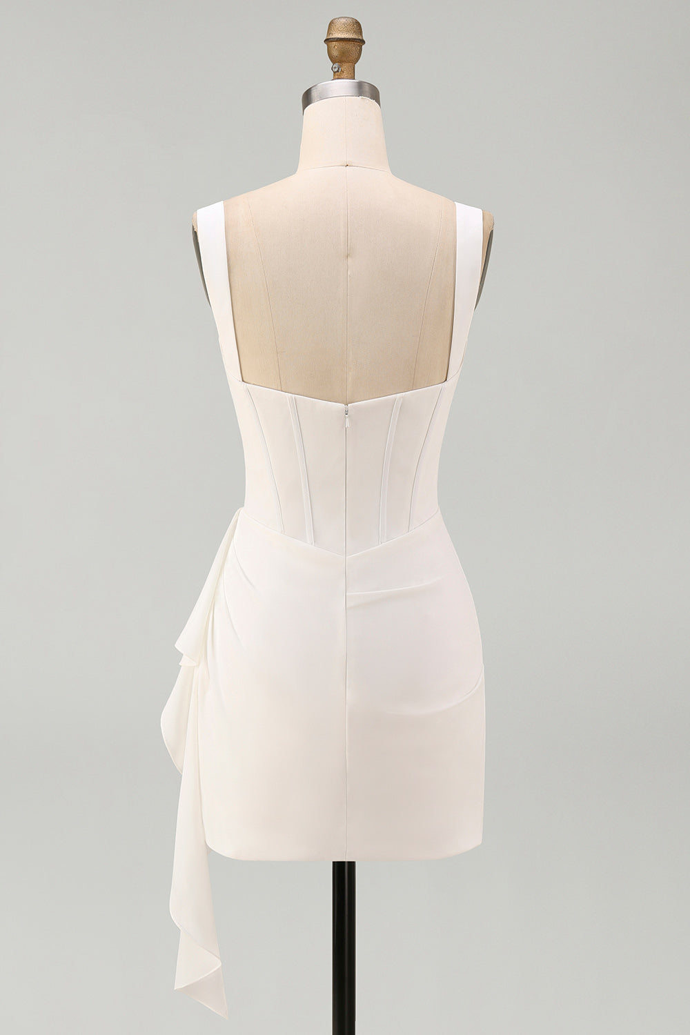 Elegant Collection | Women's White Bodycon Mini Dress with Ruffles | Perfect for Special Occasions